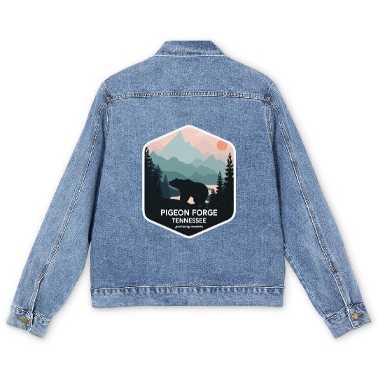 Pigeon Forge Great Smoky Mountains Men's Denim Jackets