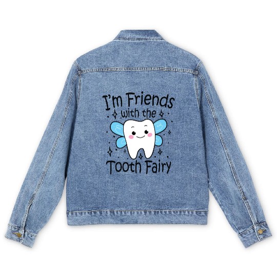 I m Friends With The Tooth Fairy Men's Denim Jackets