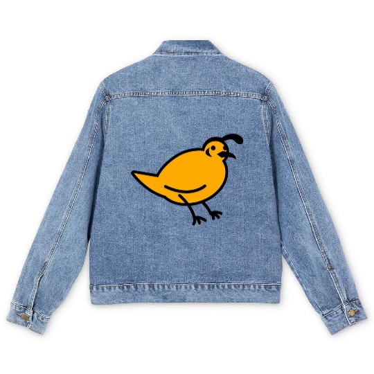 a quail bird Men's Denim Jackets