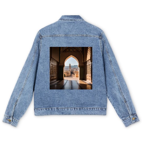 Fantasy pictures ,town Morocco ,city Rabat Men's Denim Jackets