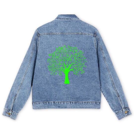 Funny Binary Tree Computer Science Coding Men's Denim Jackets