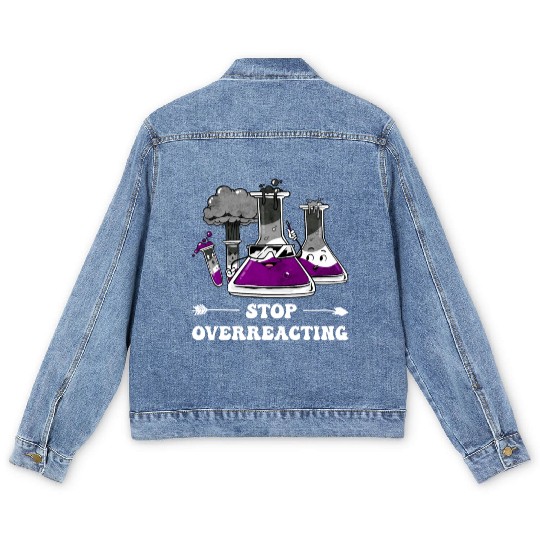 Asexual Pride Ace Flag Science Teacher Men's Denim Jackets