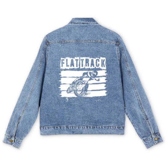 Flat Track Motorcycle Dirt Track Speedway Men's Denim Jackets
