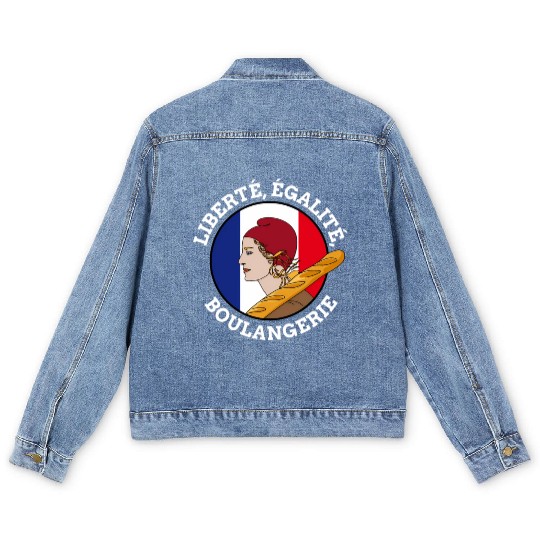 Bastille Day Marianne Of France French Revolution Men's Denim Jackets