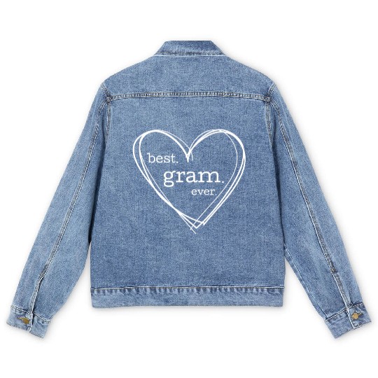 Best Gram Ever National Grandparents Day Men's Denim Jackets