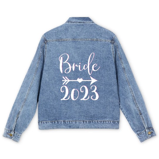 Bride To Be 2023 Engagement Getting Married Men's Denim Jackets