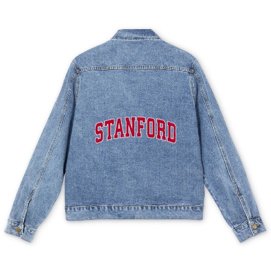 Stanford California Ca Sports Red Men's Denim Jackets