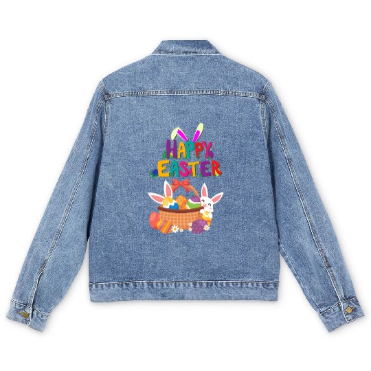 Happy Easter For And Easter Men's Denim Jackets
