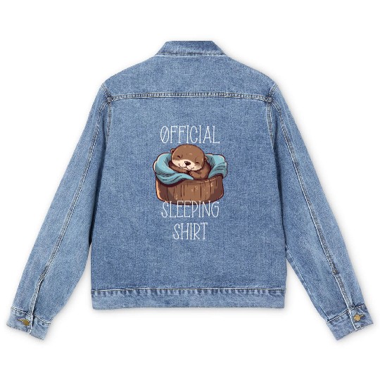 Official sleeping pajama Men's Denim Jackets sea otter