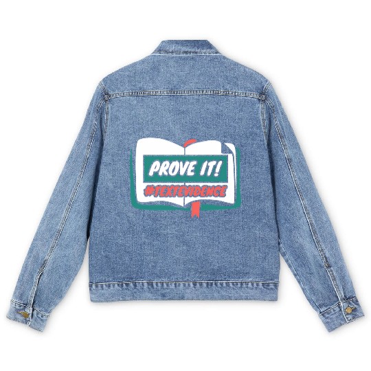 Reading Teacher Prove It Text Evidence Men's Denim Jackets