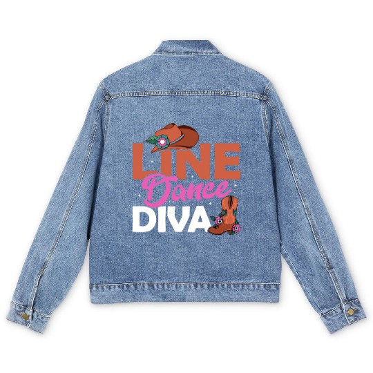 Line Dance Diva Country Music Western Men's Denim Jackets