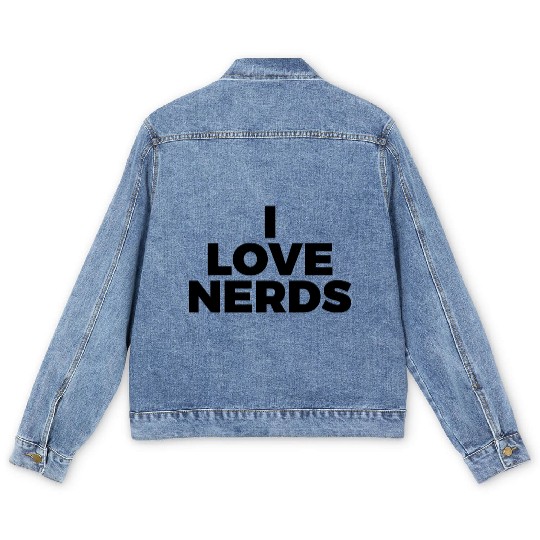 I Love Nerds Men's Denim Jackets
