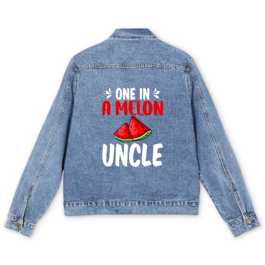 One In A Melon Uncle Watermelon Family Men's Denim Jackets