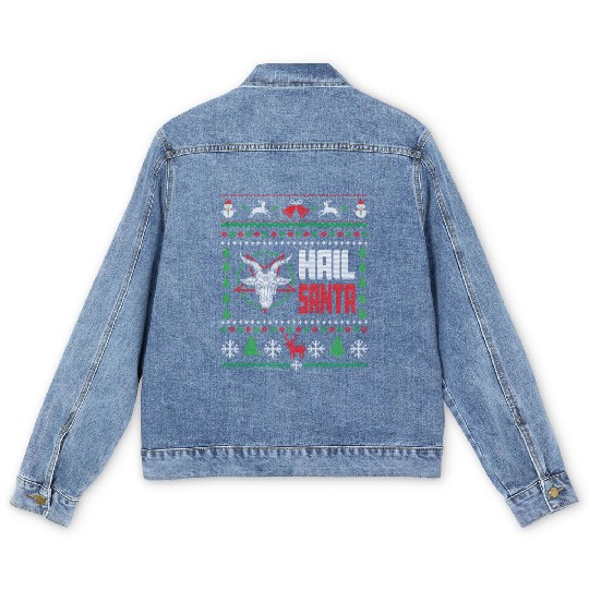 Hail Santa Ugly Men's Denim Jackets