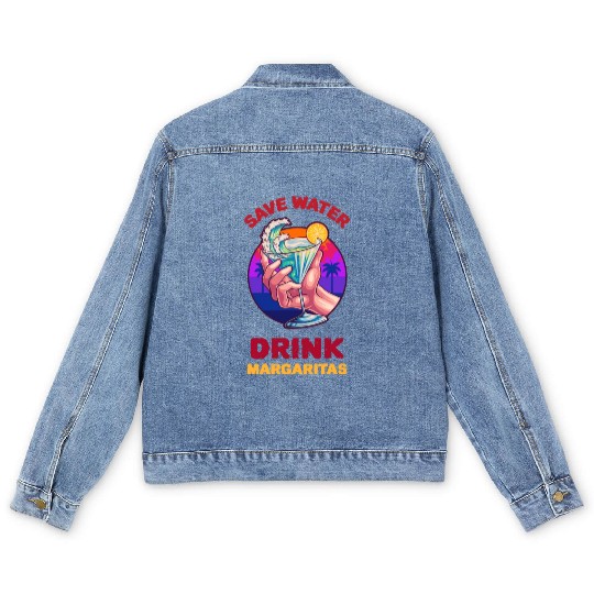 Margarita Save The Environment Men's Denim Jackets
