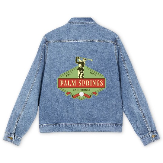 Palm Springs California Golf Men's Denim Jackets