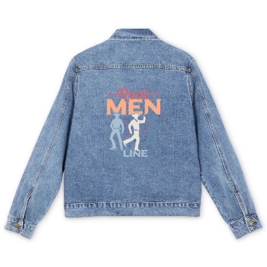 Real Men Line Dance Western Country Music Men's Denim Jackets