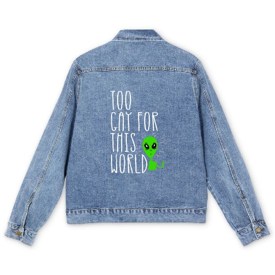 Too Gay For This World Gay Pride Parade LGBTQ Men's Denim Jackets
