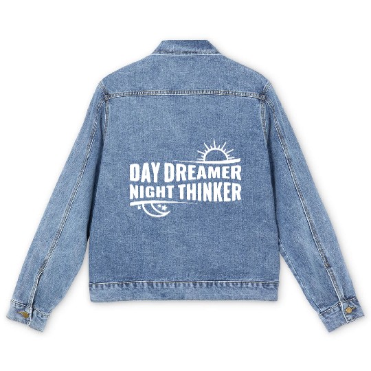 Day Dreamer Night Thinker Men's Denim Jackets