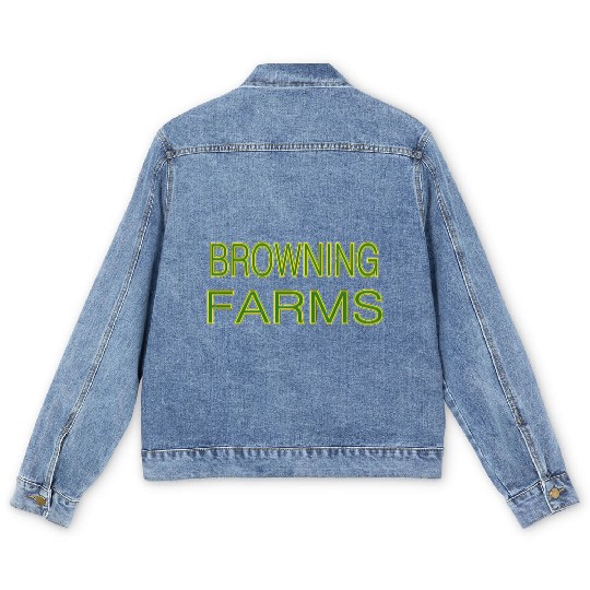 Browning Farms Squad Family Reunion Last Name Team Men's Denim Jackets