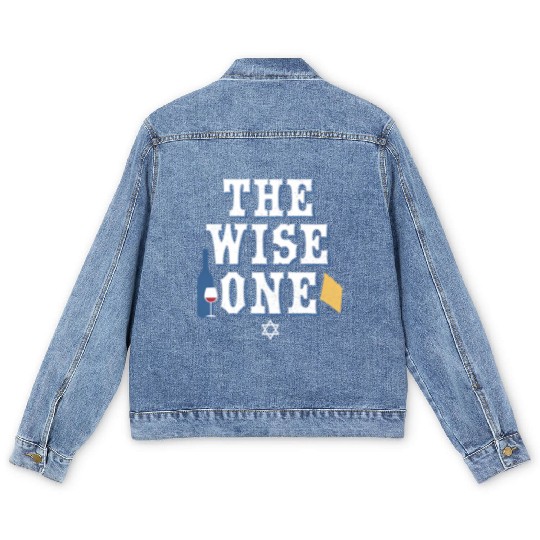 Pesach Passover The Wise One Men's Denim Jackets