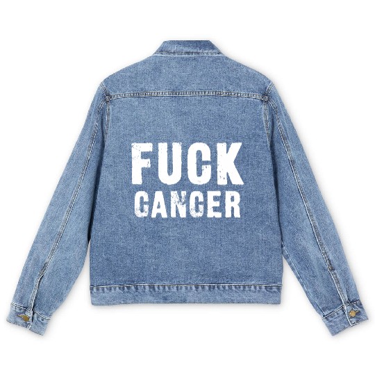 Fuck Cancer Men's Denim Jackets