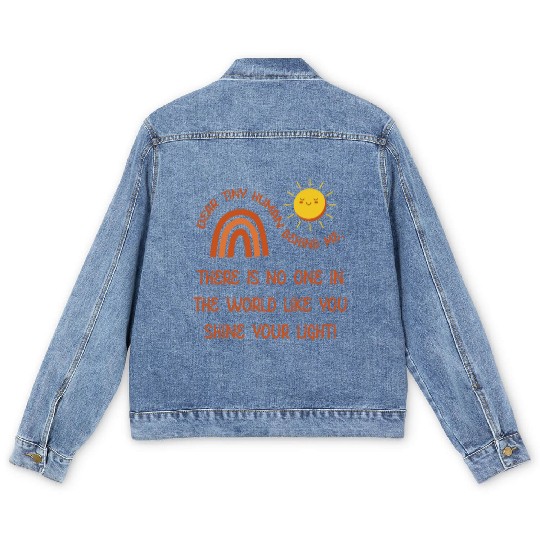 Dear Tiny Human Behind Me Men's Denim Jackets