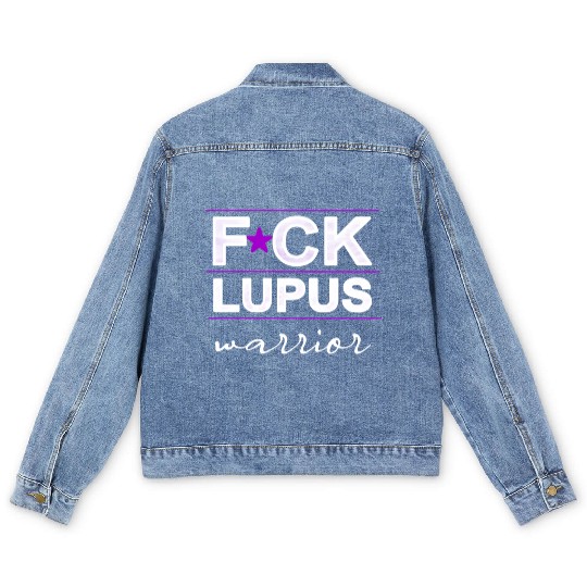 Fuck Lupus Warrior Men's Denim Jackets