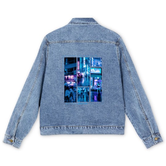 Japanese Cyberpunk Tokyo Streetwear Aesthetic Men's Denim Jackets