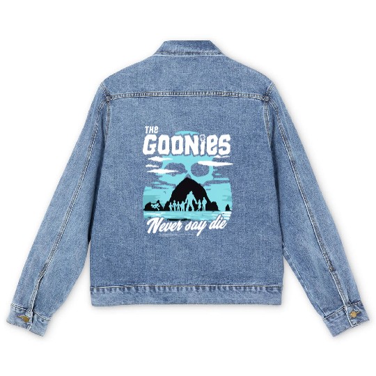 The Goonies Cannon Beach Never Say Die Men's Denim Jackets