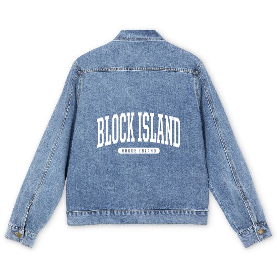 Style Block Island Rhode Island Men's Denim Jackets