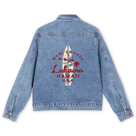 Maui Lahaina Hawaiian Islands Hawaii Men's Denim Jackets