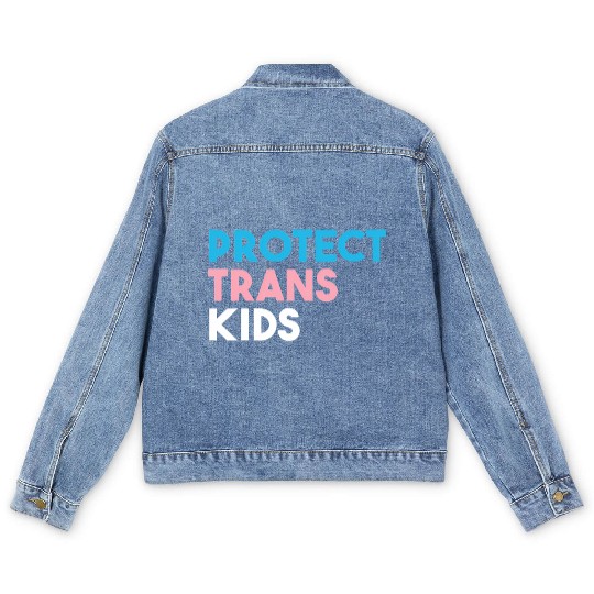Protect Trans Transgender Pride Men's Denim Jackets