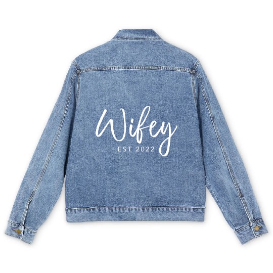 Just Married Est 2022 For Men's Denim Jackets