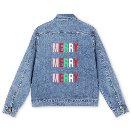 Merry Merry Merry Men's Denim Jackets