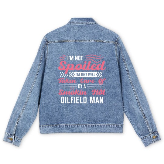 Oilfield Oil Rig Worker Men's Denim Jackets