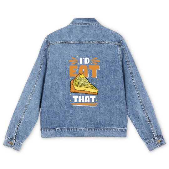 Pies Lover Eat That Key Lime Pie Men's Denim Jackets
