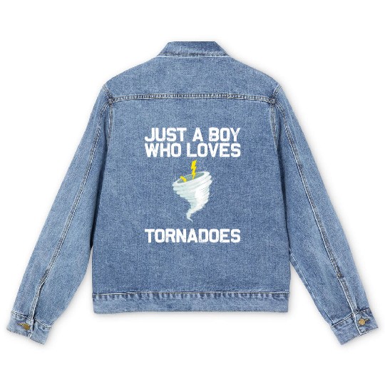 Tornado For Hurricane Weather Chaser Men's Denim Jackets
