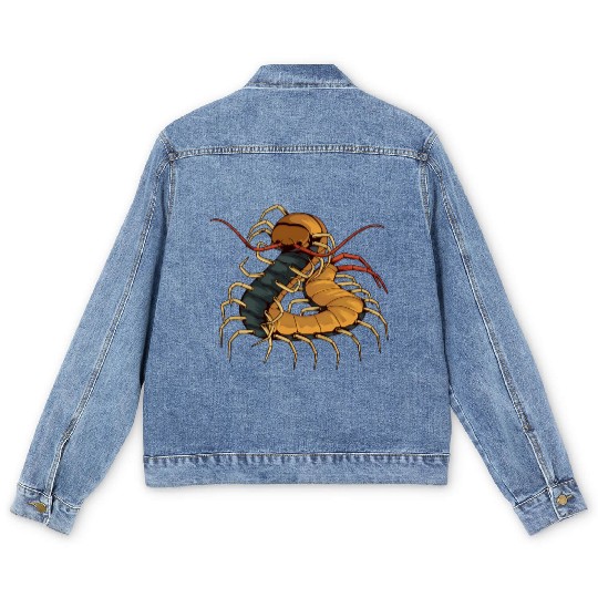 Illustration Insect Men's Denim Jackets