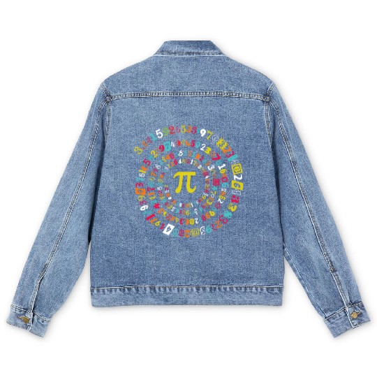 Pi Day ral Pi Math For Pi Day 3 14 Men's Denim Jackets