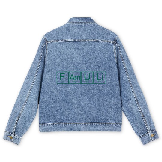 Periodic Table Chemistry With The Elements F Am U Men's Denim Jackets