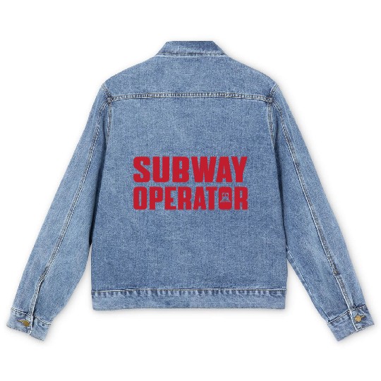 Great Subway Operator Apparel Subway Train Driver Men's Denim Jackets