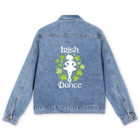 Irish Dance - Irish Dancer Ceili Reel Dance Men's Denim Jackets