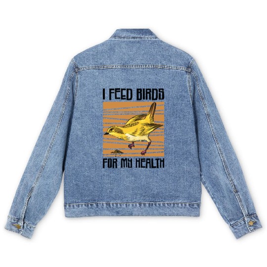 Bird Feeding Health Bird Fan Birdwatching Men's Denim Jackets