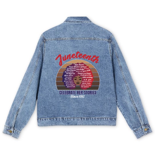 Juneteenth and African American History Men's Denim Jackets
