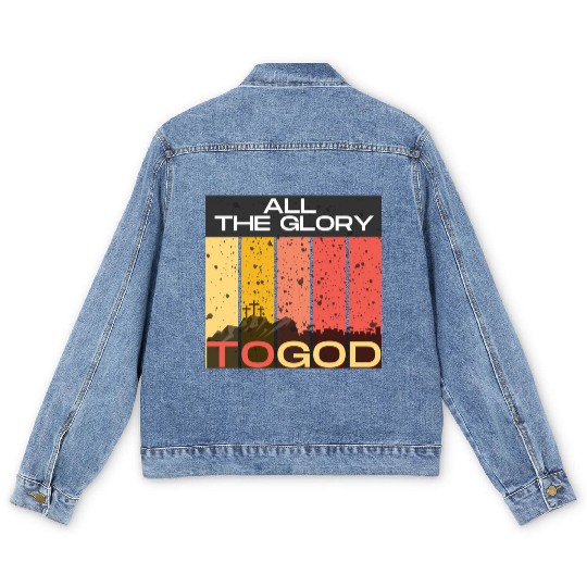All The Glory to God Men's Denim Jackets