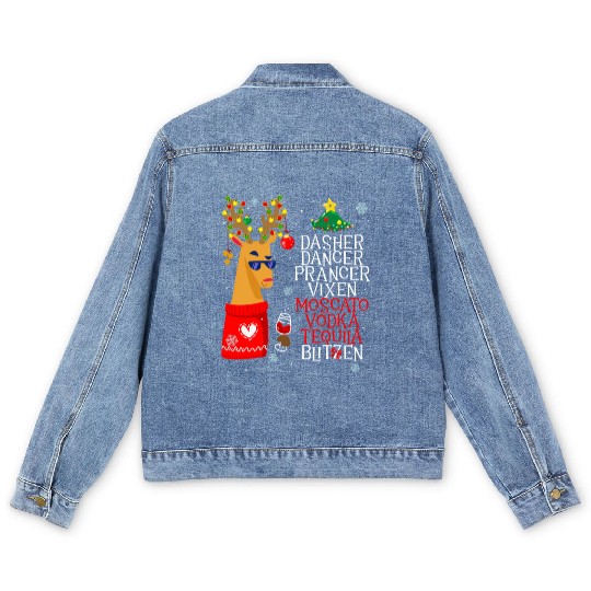 Dasher Dancer Prancer Alcohol Dasher Dancer Wo'S Men's Denim Jackets