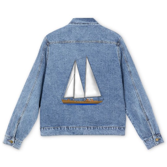 Sailing Key Largo Florida Keys Beach Sunset Men's Denim Jackets