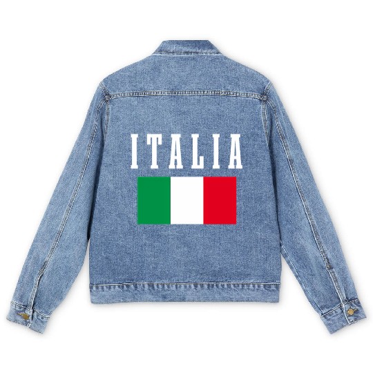 Italia Italian Flag Italy Pride Men's Denim Jackets