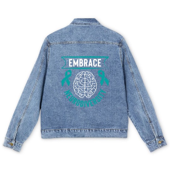 Embrace neurodiversity Men's Denim Jackets